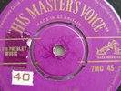 Elvis Presley,EXPORT, My Baby Left Me /I Want You,EX,Hmv,Rock n Roll,Rockabilly
