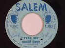 Sweet Soul/R&B 45 FABULOUS TEMPOES Tell Me / Nut Sundae on Salem