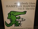 Everybody Likes Hampton Hawes Vol 3 Vinyl LP 1956 OG Contemporary C3523 VG+