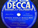 78 RPM RECORD ANDREWS SISTERS BOOGIE WOOGIE BUGLE BOY & BOUNCE ME BRO. 1941 E+/E