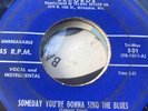 Blues R&B 45 - Big Mack - Someday You're Gonna Sing The Blues - Tri-Mac