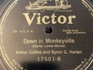 Victor 78 RPM Collins & Harlan - Down In Monkeyville / You Need A Rag 17501 V++