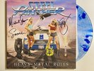 STEEL PANTHER - Heavy Metal Rules  12” Blue Splattered Vinyl SIGNED By 3 Members