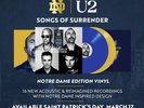 U2 x University of Notre Dame Songs of Surrender 2LP L.E./2500 Blue & Gold Vinyl