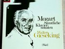 WALTER GIESEKING piano sonatas MOZART 1stPress HMV DACAPO 5LP Box MINT