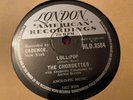 THE CHORDETTES :  LOLLIPOP  /  BABY, COME-A-BACK-A.  UK.78.rpm (1958)