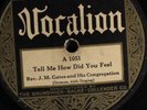 Rev. Jim Gates & his Congregation VOCALION 1051 V 