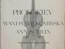 PROKOFIEV Two Sonatas for Violin & Piano 1 & 2 LP Wanda Wilkomirska, Ann Schein
