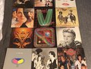 12 Rock Vinyl LP Record Albums Bowie Santana Styx Journey Bon Jovi Yes Triumph