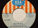DAUGHTERS OF EVE help me boy USA 891 rare GIRL GROUP GARAGE 45 glossy VG+ promo