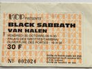 BLACK SABBATH + VAN HALEN concert ticket France 20th october 1978
