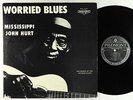 Mississippi John Hurt - Worried Blues LP - Piedmont Black Label VG++