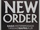 NEW ORDER 10 April 1984 concert poster Copenhagen Denmark SYNTH Joy Division