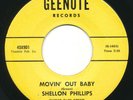 SHELLON PHILLIPS w / GUITAR SLIM GREEN - Movin' Out Baby - GEENOTE  - Blues 45