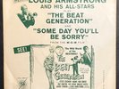 LOUIS ARMSTRONG The Beat Generation 45+RARE SLEEVE 1959 MGM Mamie Van Doren OST