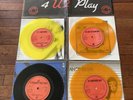 U2 4 U2 PLAY Yellow Orange 45 X 4 Rare Exclusive To Ireland CBS 1982