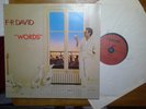 GERMANY CARRERE LP RECORD/F-R DAVID/WORDS /VG+/EX VINYL/SYNTH POP