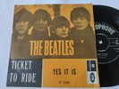 Mega rare The Beatles single 45 Ticket to Ride Parlophone Norway Exc+/Near Mint
