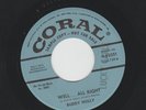 ROCKABILLY bw TEEN 45 - BUDDY HOLLY - WELL...ALL RIGHT - HEAR - 1958 PROMO CORAL