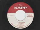 ROCKABILLY VOCAL bw SURF INSTRO 45- FIREBALLS -  I DONT KNOW - HEAR 1961 DJ KAPP