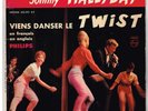 Johnny HALLYDAY   Viens danser le twist    ECRIT EN BLANC    7' 45 tours EP