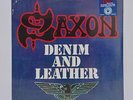 SAXON - DENIM AND LEATHER LIMITED EDITION SPLATTER VINYL LP REISSUE (SEALED)