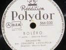Ravel Boléro Ravel Lamoureux  2 x 78 trs RPM 78 Polydor 566 030/1 NM -