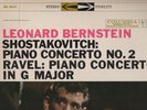 Shostakovitch Ravel: Bernstein NY Columbia - Piano Cocerto 2 / G Major Vinyl LP
