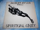 ALBERT AYLER TRIO-SPIRITUAL UNITY-US EX MONO ESP DISK 1002 SILK SCREEN COVER