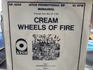 CREAM WHEELS OF FIRE PROMO 45 RPM RECORD & SLEEVE ATCO EP-C-4525