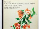 JANOS STARKER, SEBOK ⸺  JS BACH cello & piano sonatas ⸺  PHILIPS LP EX+