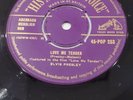 Elvis Presley's HMV SINGLE LOVE ME TENDER GOLD 45 POP 253 EX- 1956