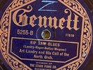 Gennett 5255 Art Landry Call Of North Orch RIP SAW BLUES Jazz 78 rpm 1923  V-/E-