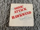 Hawkwind “Sonic Attack” Original SIGNED 1973 U.K. 7 inch Cloth Sleeve NO RECORD