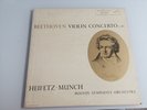 HEIFETZ MUNCH BEETHOVEN VIOLIN CONCERTO RCA LM-1992 NM LP SHADED DOG NM