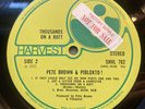 *FACTORY SAMPLE* PETE BROWN & PIBLOKTO THOUSANDS ON A RAFT UK 1970 HARVEST 1G/1G