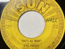 Original Elvis Presley Sun 209 45 “Thats All Right” With Push Marks VG