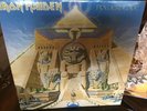 IRON MAIDEN “POWERSLAVE” 1984 VINYL, ERROR IN DEADWAX, FIRST PRESS, SJ12321 VG+