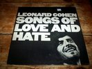 LEONARD COHEN ( SONGS OF LOVE AND HATE )  FOLK rock U.S. LP w/ Song Booklet VG+
