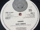 BLACK SABBATH PARANOID  UK 1970 VERTIGO SWIRL VINYL LP 6360 011