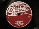 BLUES LITTLE WALTER Too Late CHECKER 825  E+   Unplayed old stock