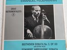 Emanuel Feuermann LP Great Instrumentalists 4 HMV HQM1079 Beethoven Sonata No3