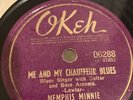 BLUES Okeh 78 RPM Memphis Minnie - Me And My Chauffeur 06288 V