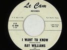 Doo-Wop R&B 45 - Ray Williams & the Mastertones - I Want To Know - Le Cam - mp3