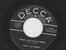 ROCKABILLY  45 -JIMMY and JOHNNY -  SWEET LOVE ON MY MIND  - HEAR 1956 DECCA