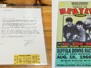THE BEATLES ORIGINAL SUFFOLK DOWNS BOSTON 1966 UNUSED CONCERT TICKET W-DOCUMENT