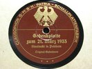 HINDENBURG GÖRING Gedenkplatte zum 21. März 1933 Staatsakt in Potsdam PATRIA