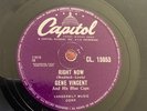 Very Rare Gene Vincent Right Now/the night is so lonely On 78rpm