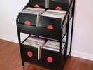 LPBIN3 Vinyl Record Storage Cabinet with Casters / Bin Style Record Storage