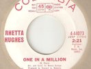 RHETTA HUGHES One In A Million COLUMBIA PROMO NORTHERN SOUL USA 45